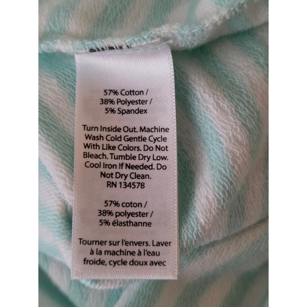 Women's size Small Vineyard Vines pullover hoodie Stripes Stretch Mint & White - Picture 7 of 7